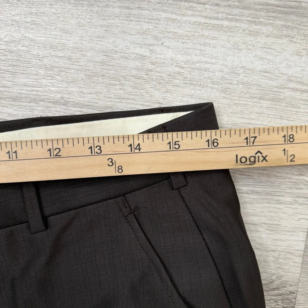 Sasson Paris Men's Dress Pants Brown Textured Office Career‎ Formal Sz 32x28